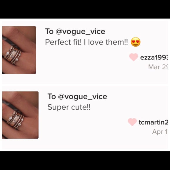 LAST! NWT 5pc rose gold Ring Set - Picture 5 of 6